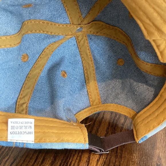 Blinged Denim Black and White Cross ball cap. - Picture 6 of 6